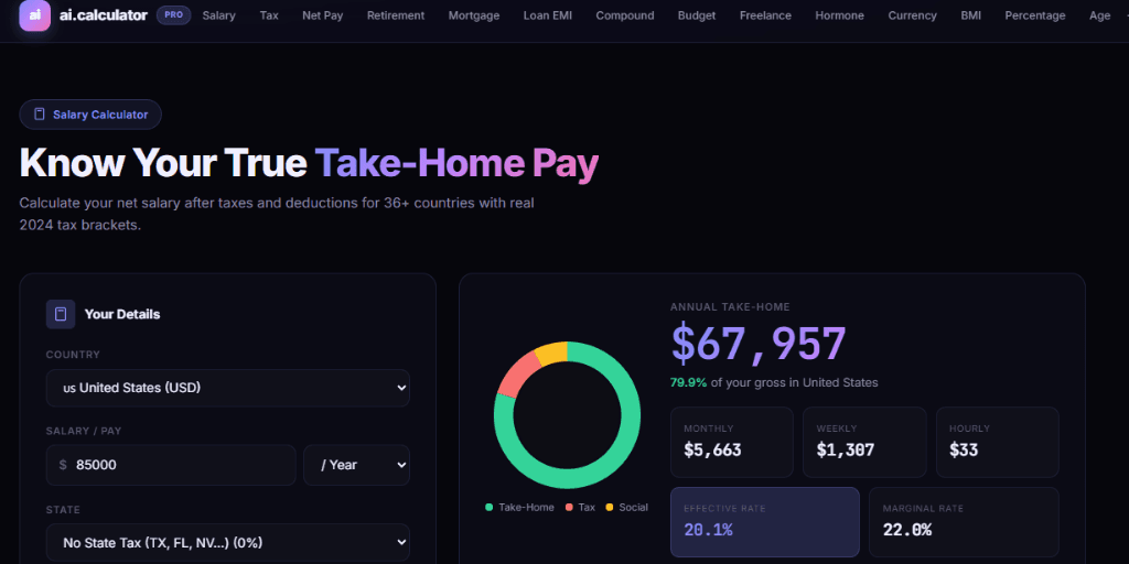 AI Salary & Tax Calculator